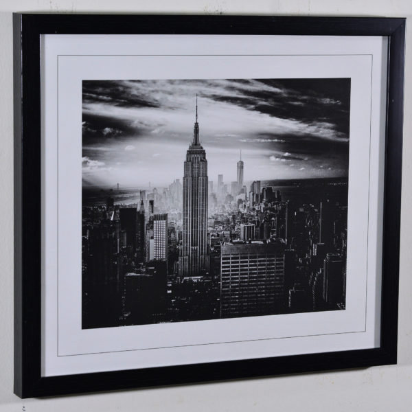 City in Twilight in Black Box Frame-16x14 inches
