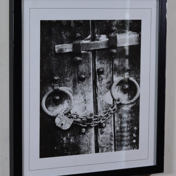 Old Locks in Black Box Frame-16x14 inches