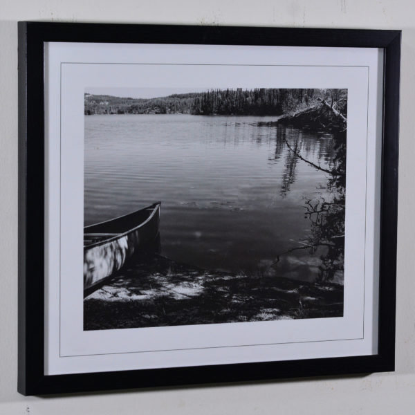 Boat in the Pond in Black Box Frame-16x14 inches