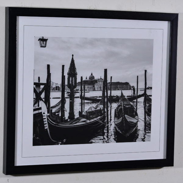 Boats in Black Box Frame-16x14 inches