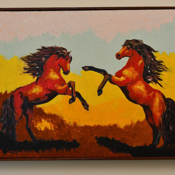 Digital / Handmade Painting Two Unicorns- 31x23 inches